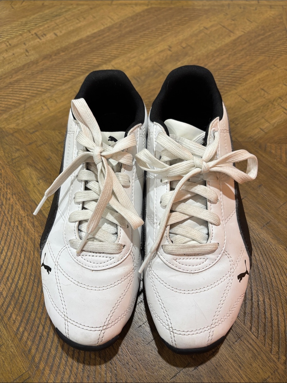 Puma White and Black Low-Profile Men's Sneakers